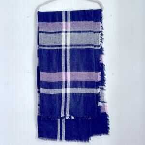 Aerie plaid fringe hem extra large blanket scarf